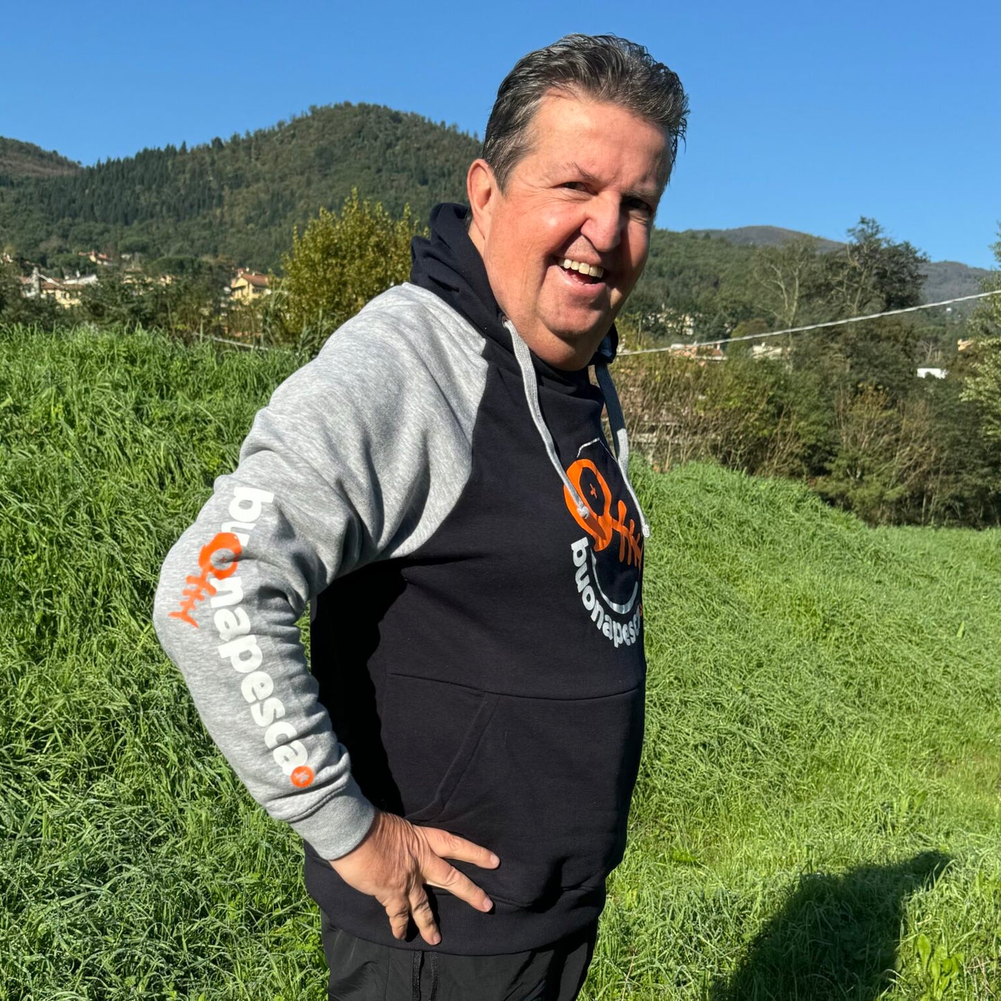 KOI - felpa bicolor blu