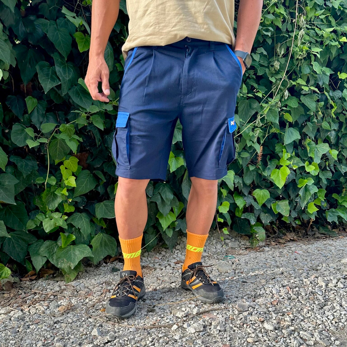 SARAGO - bermuda tecnico blu