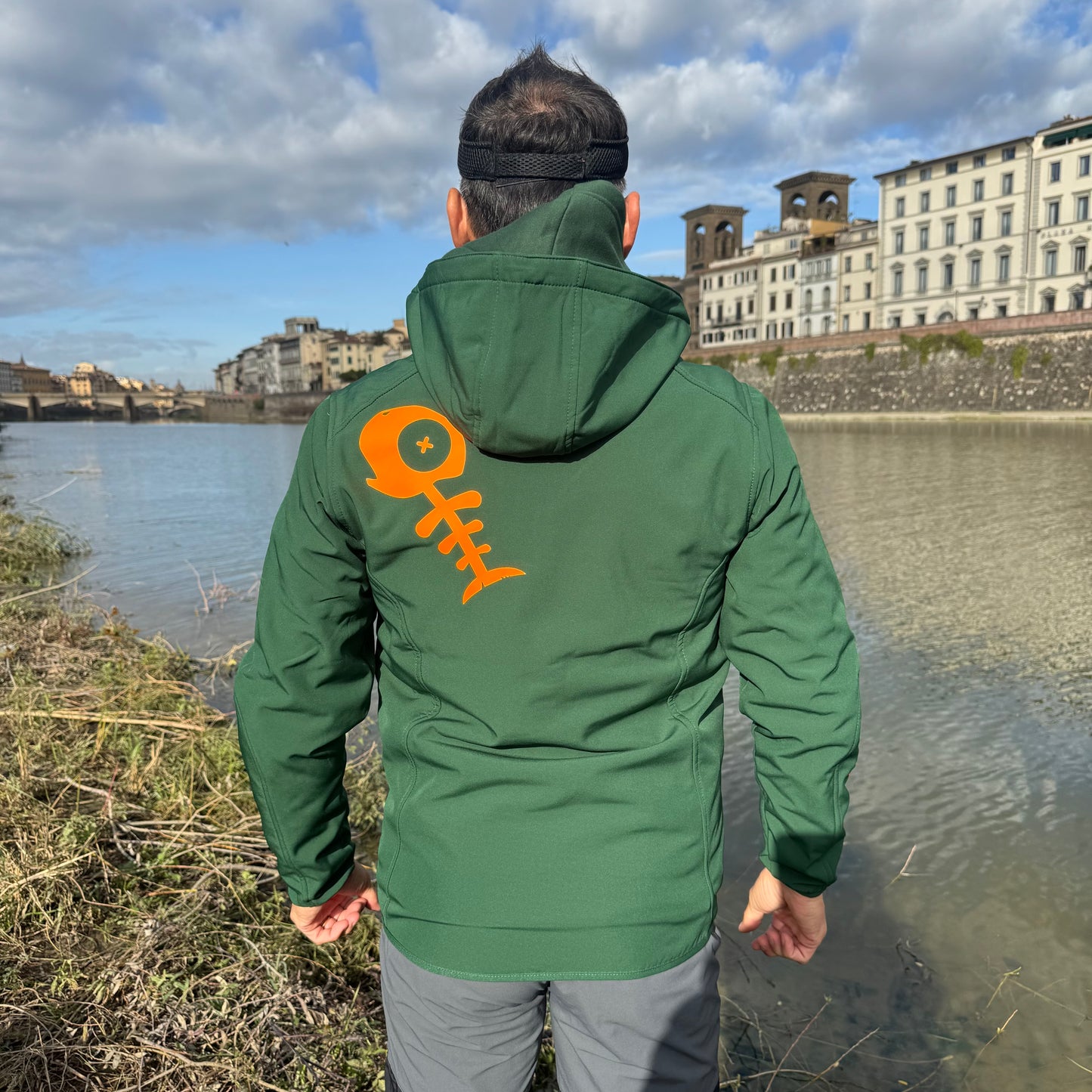 BRANZINO - giacca calda verde