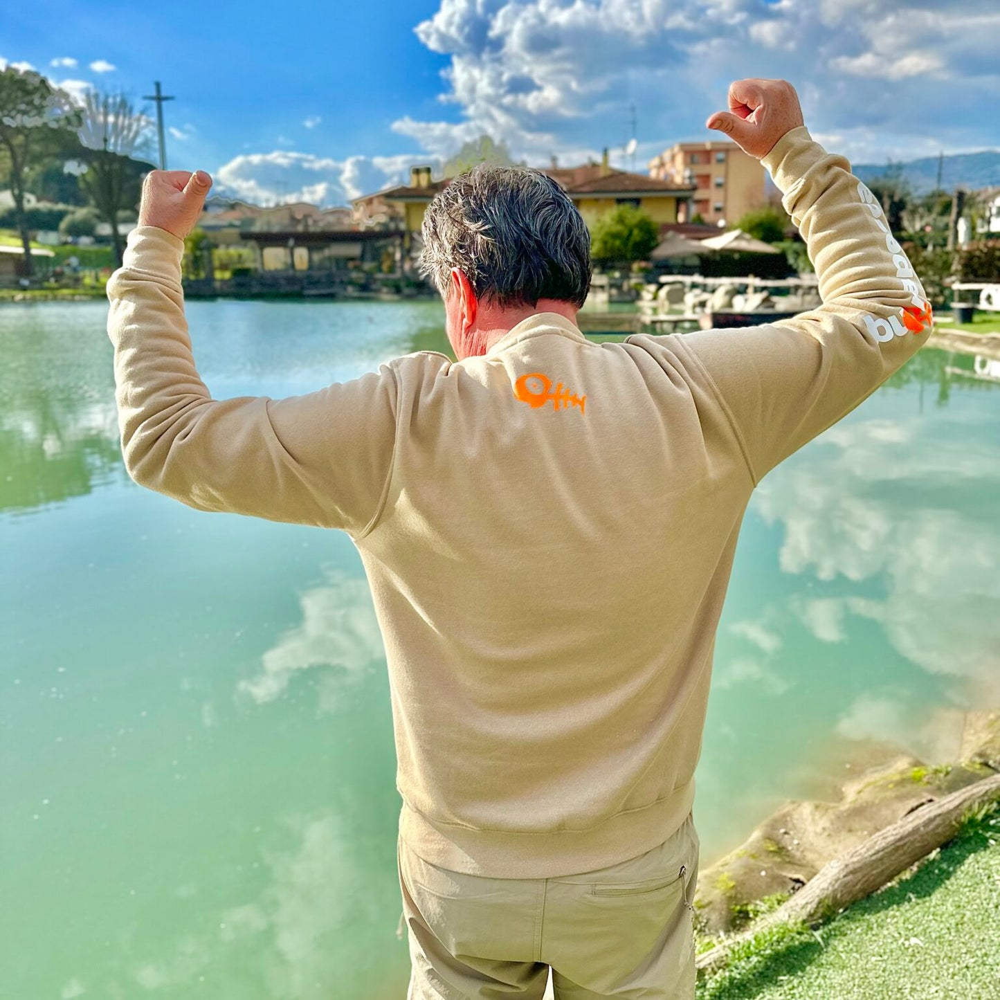 AMUR - felpa girocollo crema