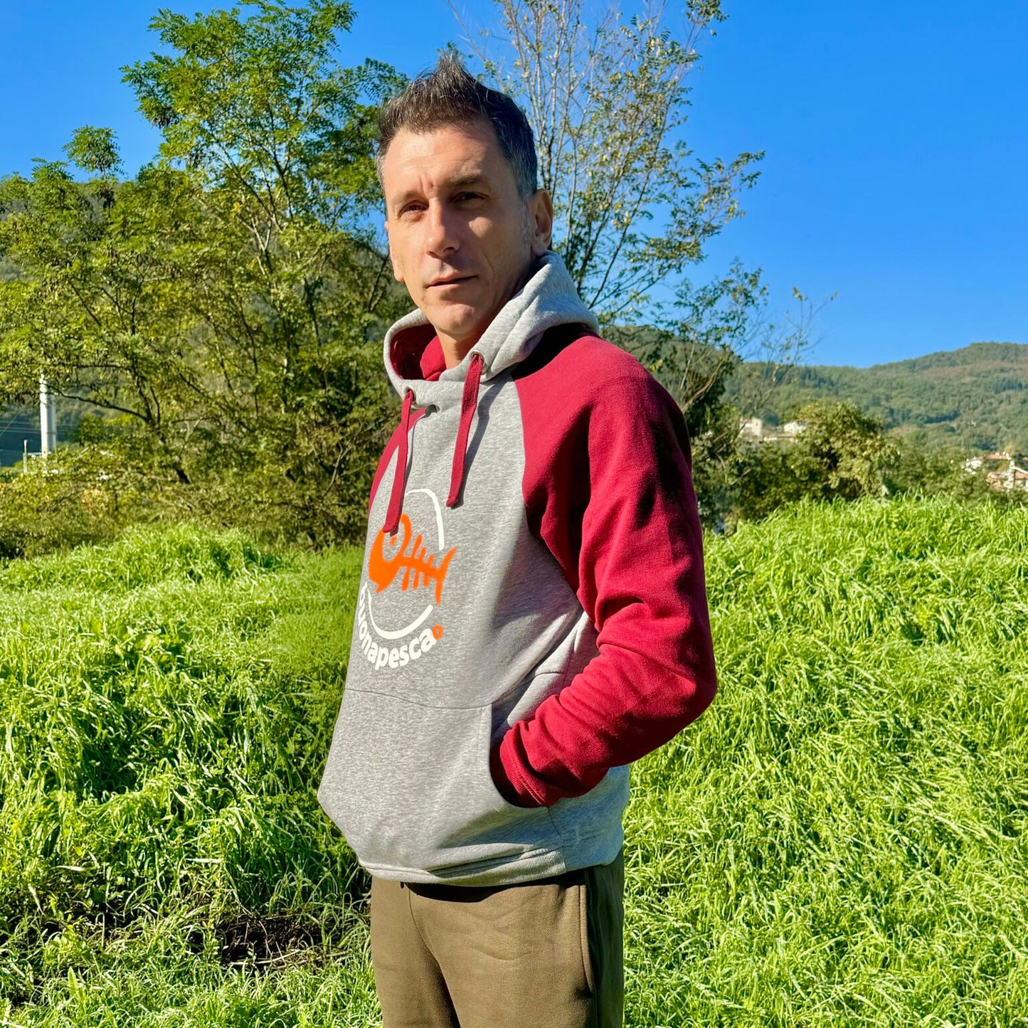 KOI - felpa bicolor bordeaux