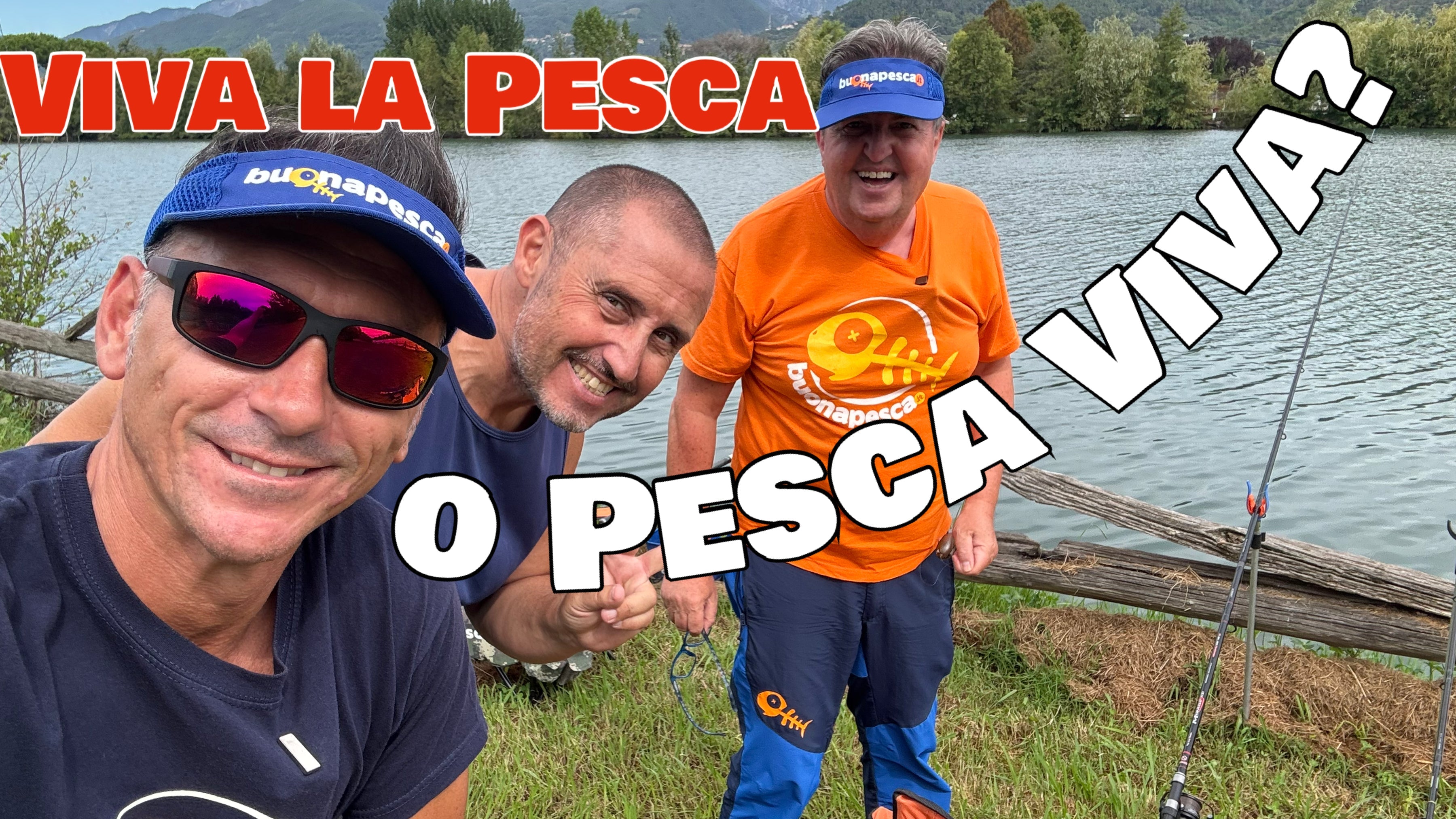 Buona pesca viva al lago del sole